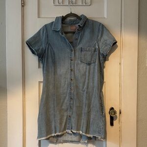 Denim Button-Up Dress
